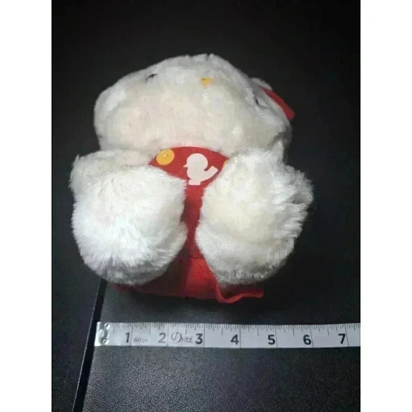 1976 Hello Kitty 12” plush toy red overalls Child Guidance Sanrio CBS - Picture 10 of 10